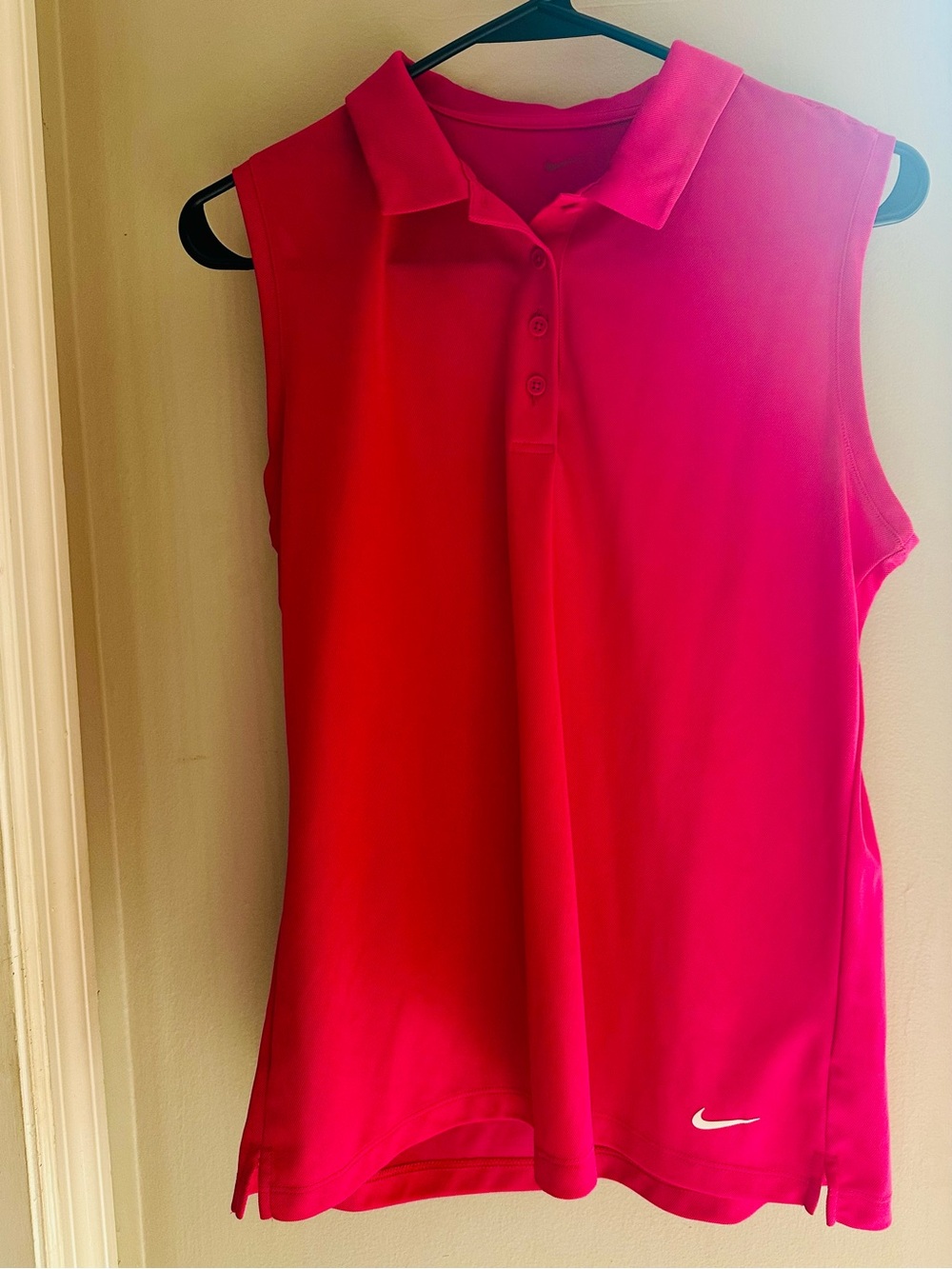 Nike Sleeveless Polo Tank Top - Hot Pink